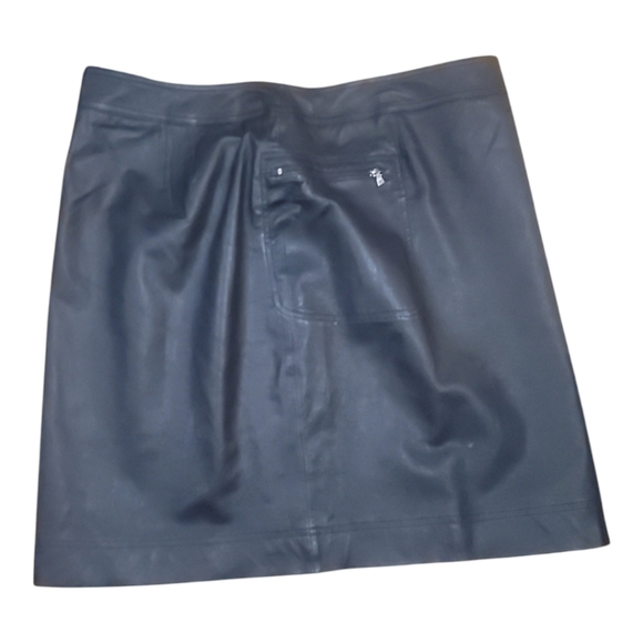 Anne Klein Dresses & Skirts - Anne Klein black leather skirt sz 16 Macy's